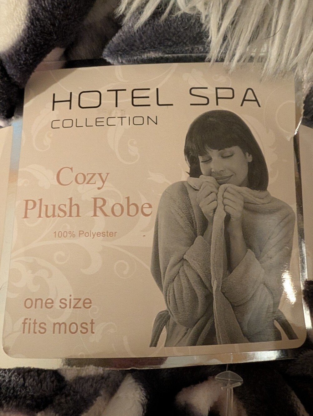 Hotel Spa Collection Cozy Plush Robe - Gray